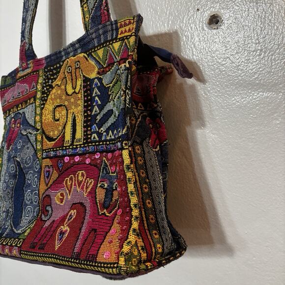 VTG Laurel Burch Shoulder Bag Tapestry Beaded - Picture 3 of 5